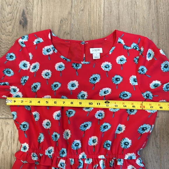 J. Crew Printed Long Sleeve Fitted Floral Dress Size 4 - Picture 5 of 11